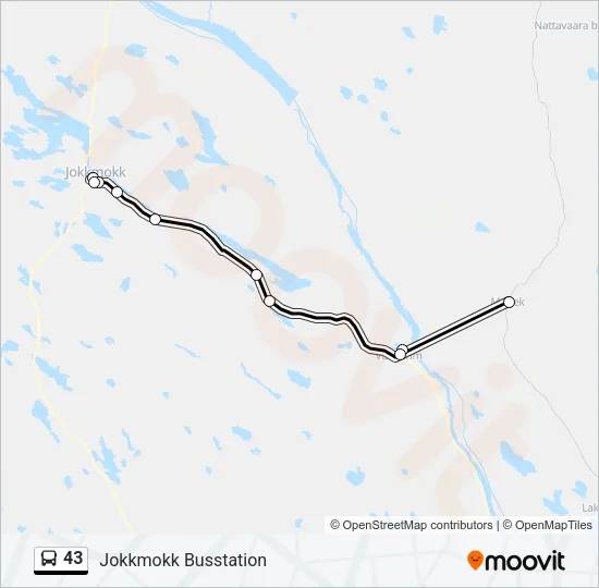 43 Bus Line Map