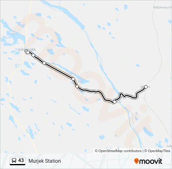 43 Bus Line Map