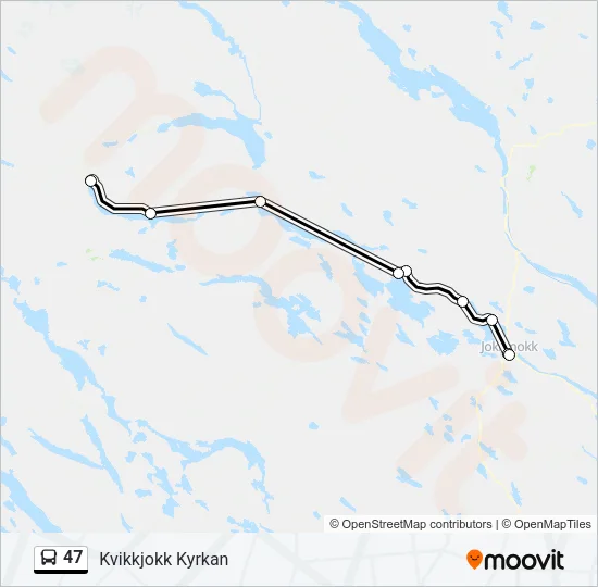47 Bus Line Map