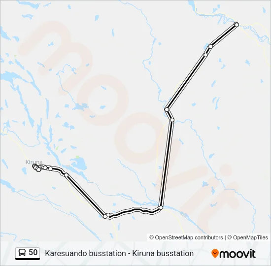 50 Bus Line Map
