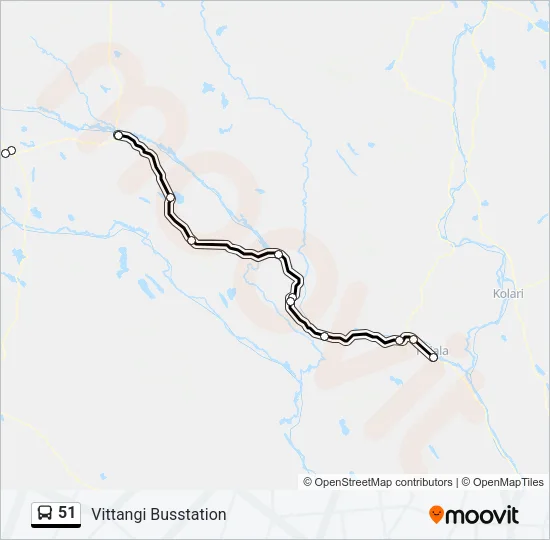 51 Bus Line Map