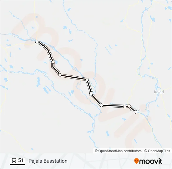 51 Bus Line Map