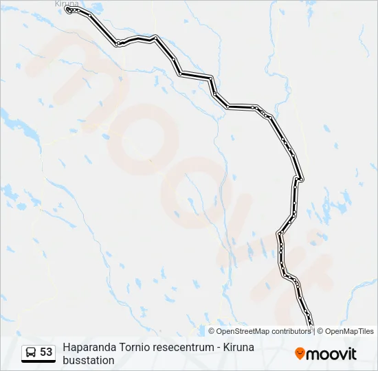 53 Bus Line Map
