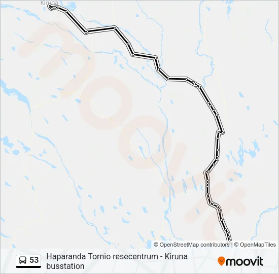 53 Bus Line Map