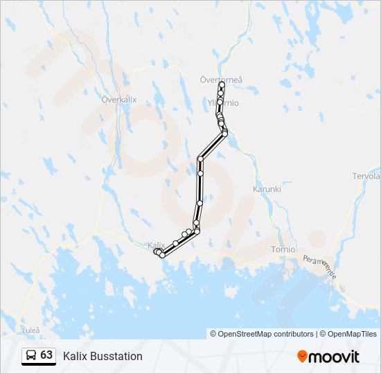 63 Route: Schedules, Stops & Maps - Kalix Busstation (Updated)