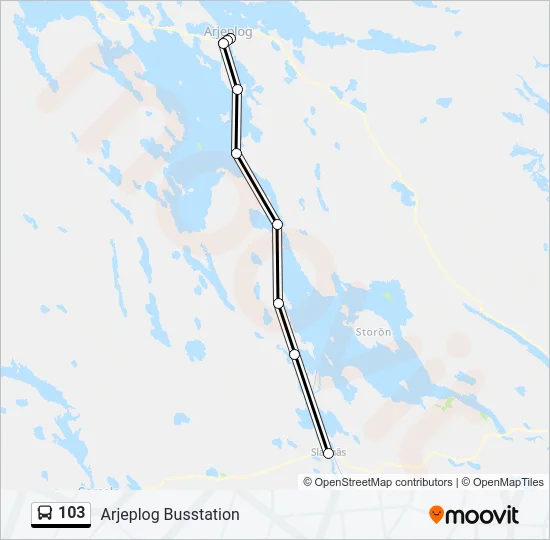 103 Bus Line Map