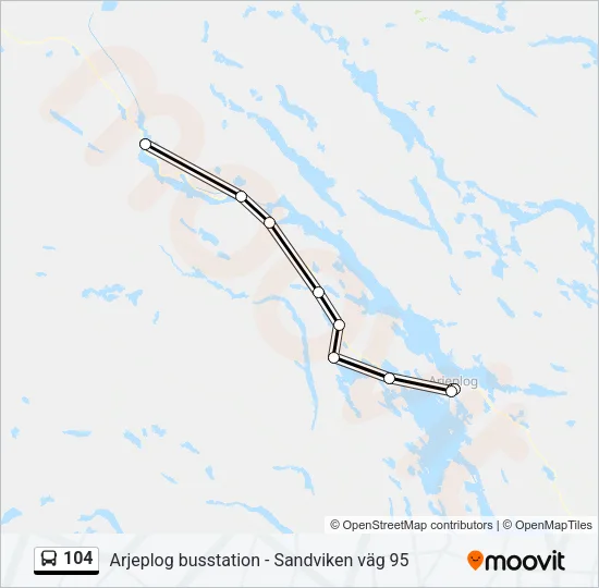 104 Bus Line Map