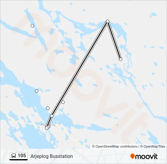 105 Bus Line Map