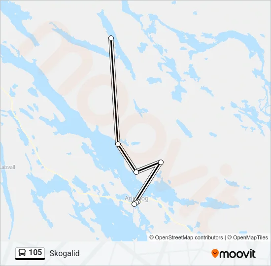 105 Bus Line Map