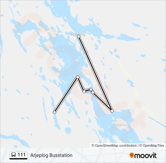 111 Bus Line Map