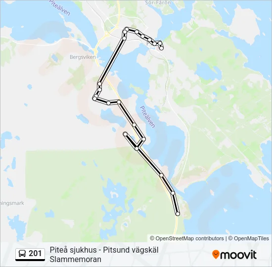 201 Bus Line Map