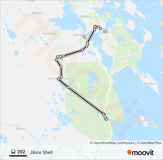 202 Bus Line Map