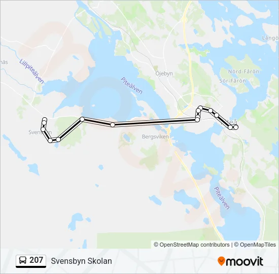 207 Bus Line Map