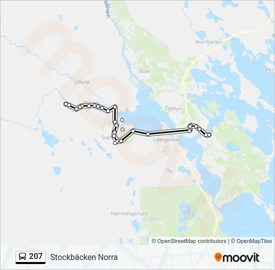 207 Bus Line Map
