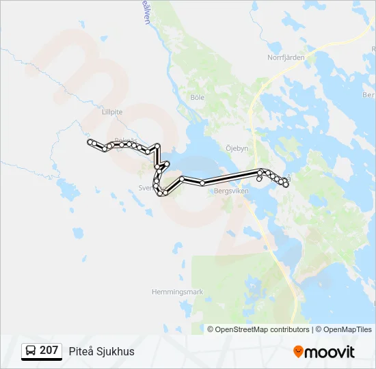 207 Bus Line Map