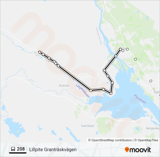 208 Bus Line Map