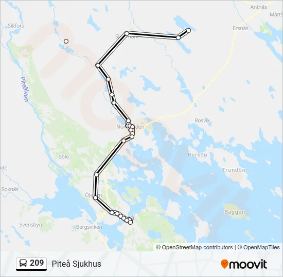 209 Bus Line Map
