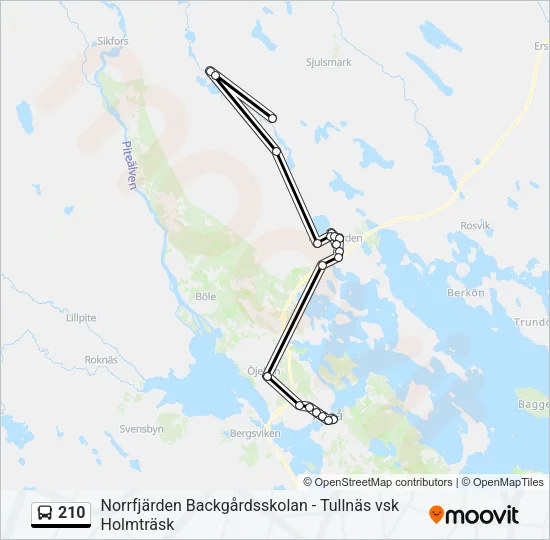 210 Bus Line Map