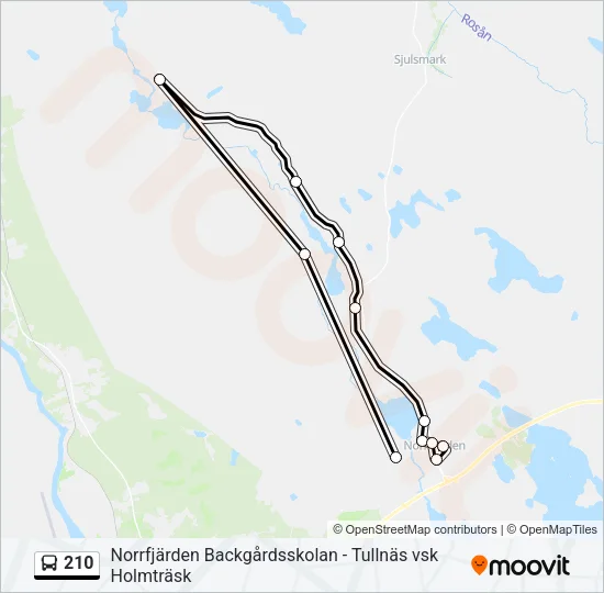 210 Bus Line Map