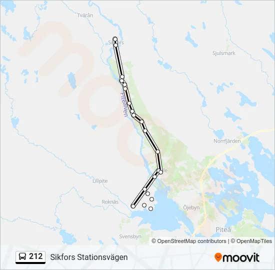 212 Bus Line Map