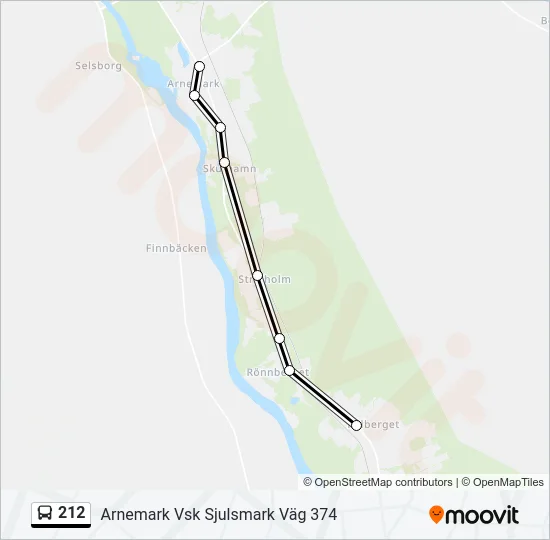 212 Bus Line Map