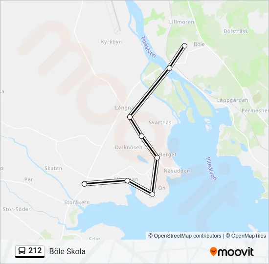 212 Bus Line Map