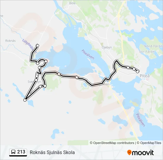 213 Bus Line Map