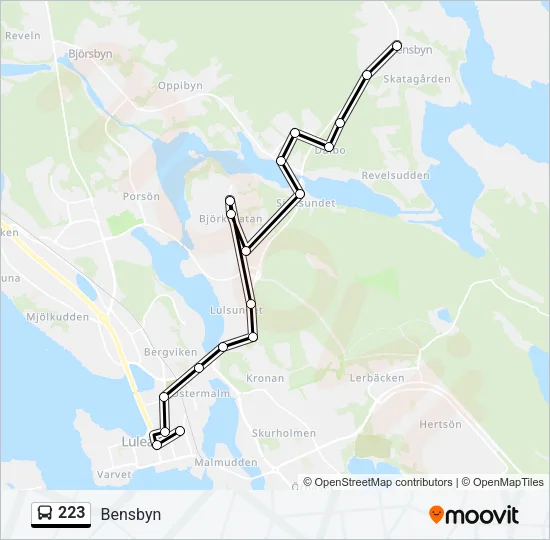 223 Bus Line Map