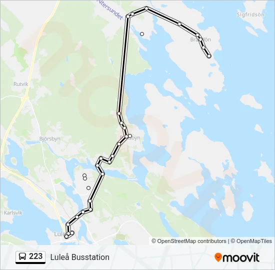 223 Bus Line Map