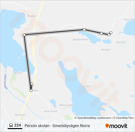 224 Bus Line Map