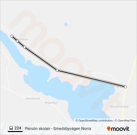 224 Bus Line Map