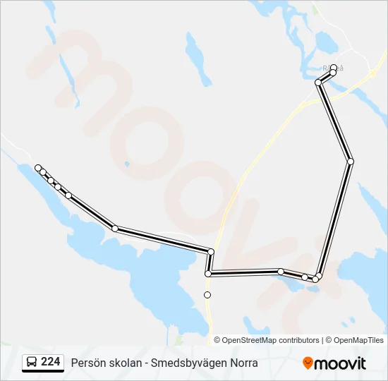 224 Bus Line Map