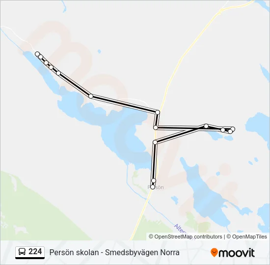 224 Bus Line Map