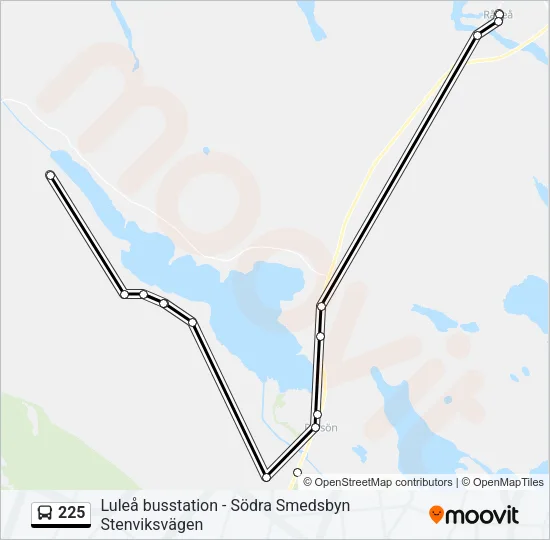225 Bus Line Map