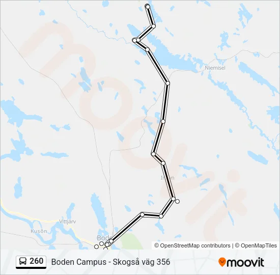 260 Bus Line Map