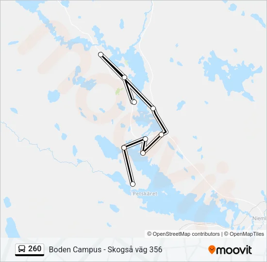 260 Bus Line Map