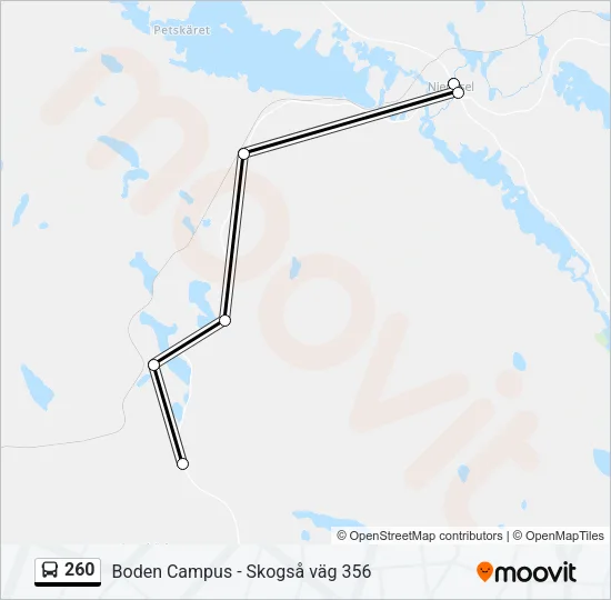 260 Bus Line Map
