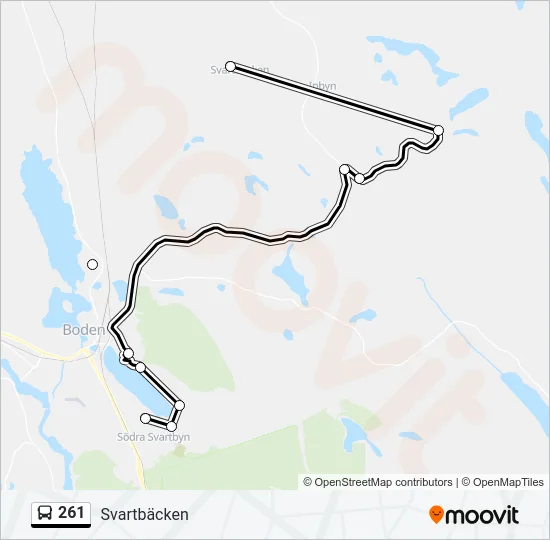 261 Bus Line Map