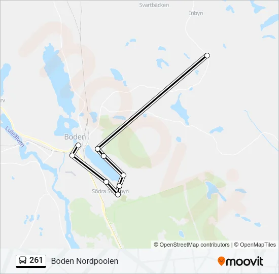 261 Bus Line Map
