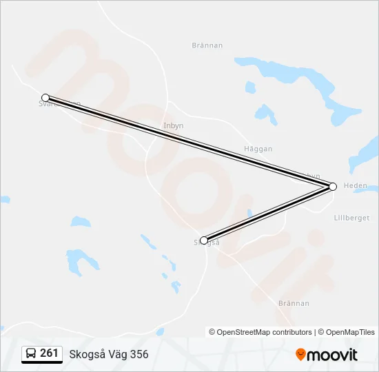 261 Bus Line Map