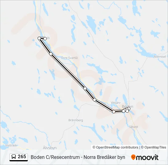 265 Bus Line Map