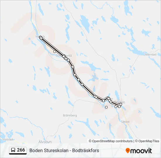 266 Bus Line Map