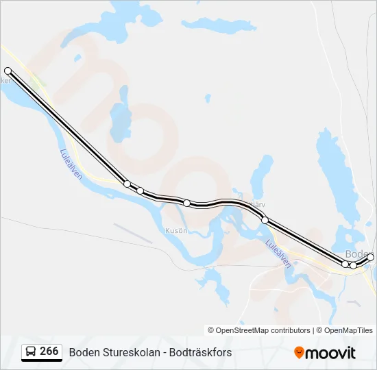 266 Bus Line Map