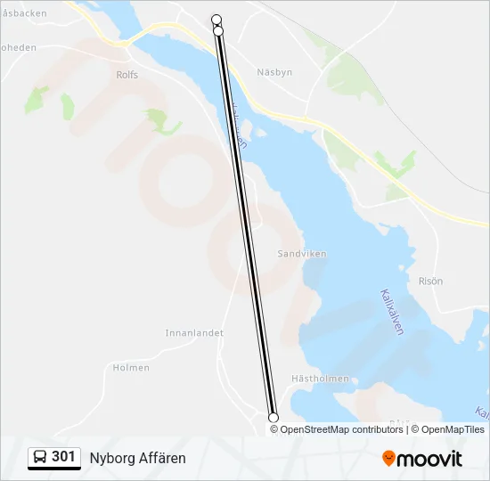 301 Bus Line Map