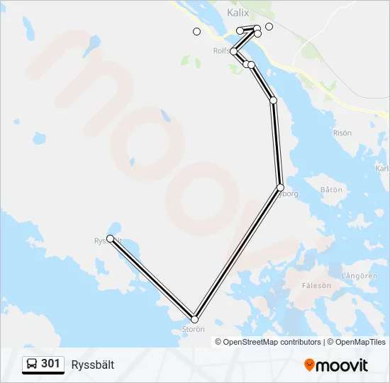 301 Bus Line Map