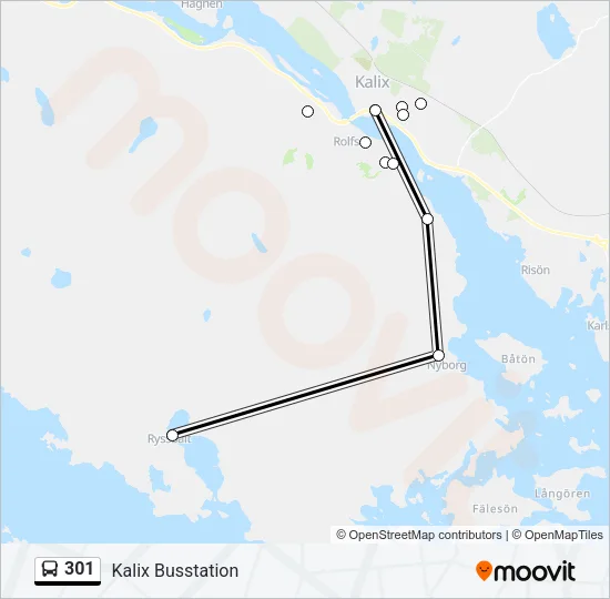 301 Bus Line Map