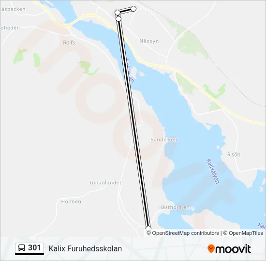 301 Bus Line Map
