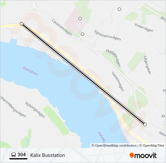 304 Bus Line Map