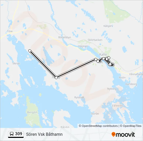 309 Bus Line Map