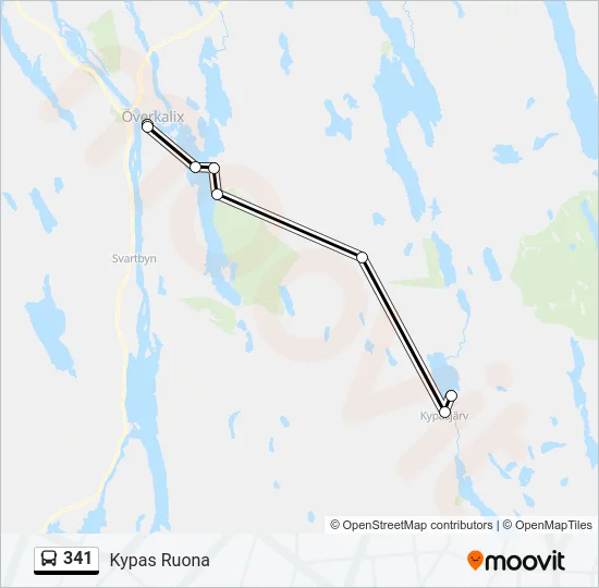 341 Bus Line Map